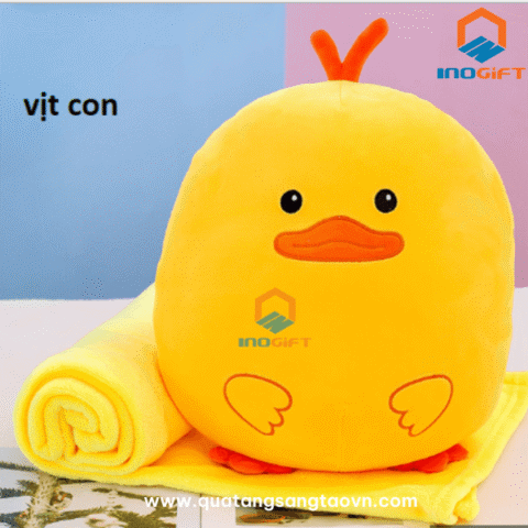 bộ chăn gối 2in1 hình vịt vàng – CG01 quà tặng 8 3 dưới 200k