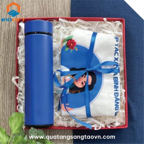 bộ giftset túi canvas, bình giữ nhiệt – GS11 quà tặng 8 3 dưới 200k
