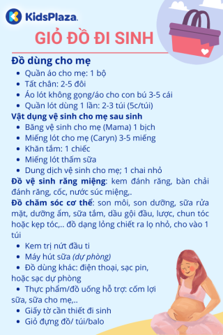 Danh sách đồ đi sinh cho bé: Chuẩn bị đầy đủ & chi tiết