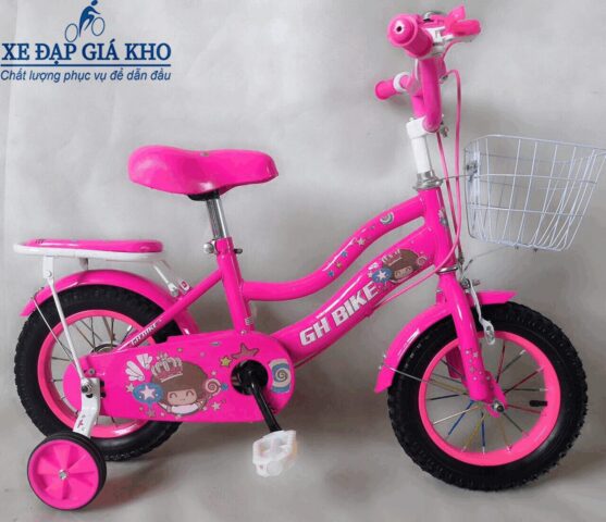 Mẫu xe đạp trẻ em 12 inch GH Bike sườn 2 ống cho bé gái