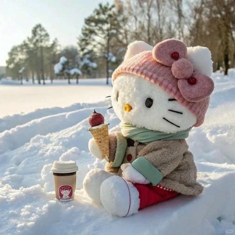 Hình ảnh Hello Kitty dễ thương và đẹp nhất, với nơ hồng lớn nổi bật trên nền tươi sáng.