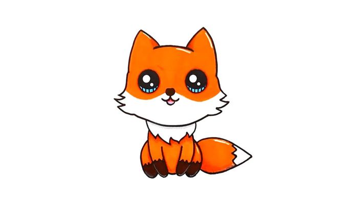 cách vẽ con vật dễ nhất: con cáo