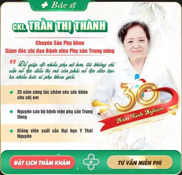 Bác sĩ Trần Thị Thành, chuyên gia sản phụ khoa có nhiều kinh nghiệm tại Hà Nội