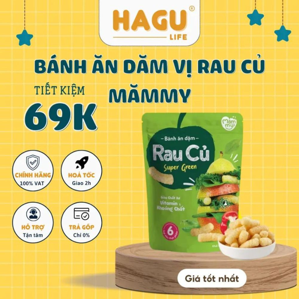 Bánh ăn dặm vị rau củ Mammy với nhiều lựa chọn hương vị hấp dẫn cho bé 5 tháng tuổi
