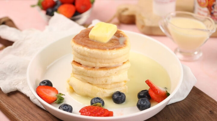 Bánh pancake Souffle mềm mịn, bồng bềnh chuẩn nhà hàng