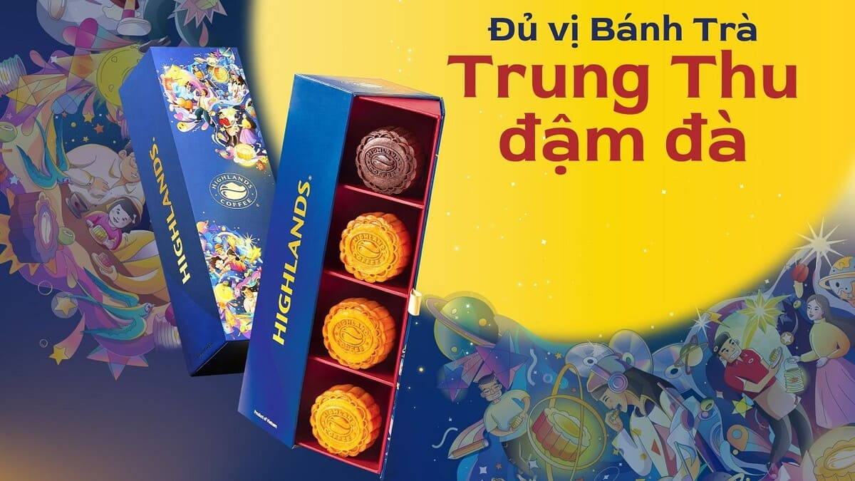 Bánh Trung thu Highlands Coffee với các nhân mới lạ