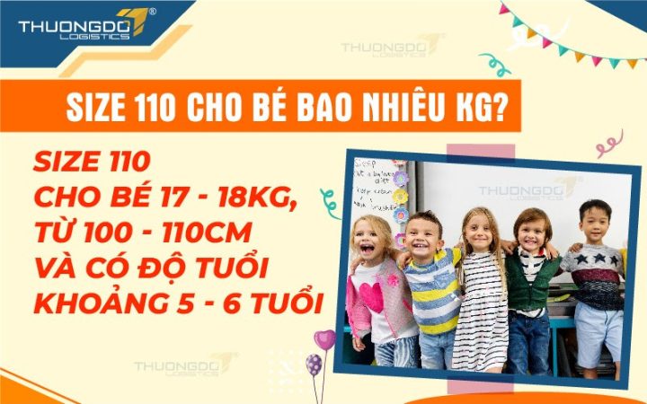 Size 110 cho bé bao nhiêu kg? Hướng dẫn chọn chuẩn nhất