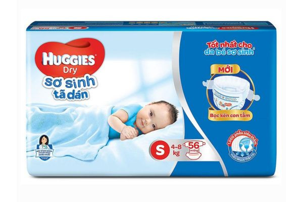 Bỉm tã Huggies mang lại sự thoải mái và khô thoáng cho làn da trẻ sơ sinh