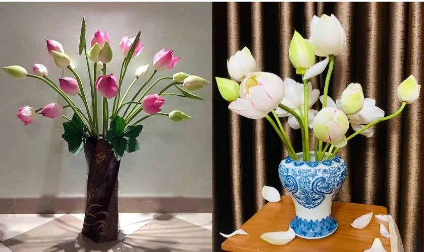 Bình hoa lay ơn nhiều màu sắc trên bàn thờ, thể hiện cách cắm hoa bàn thờ đẹp và đa dạng