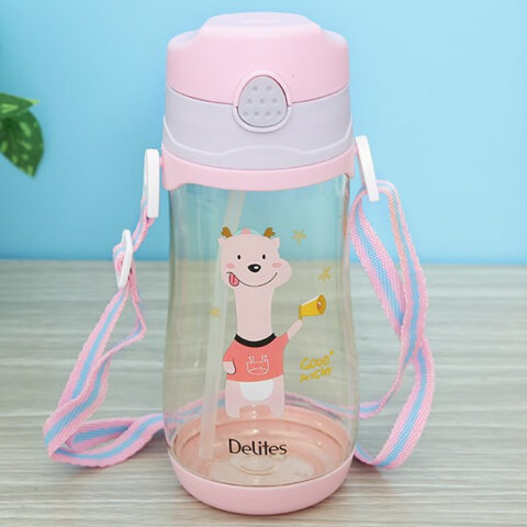 Bình nước nhựa Delites WP-22814 có ống hút cho bé