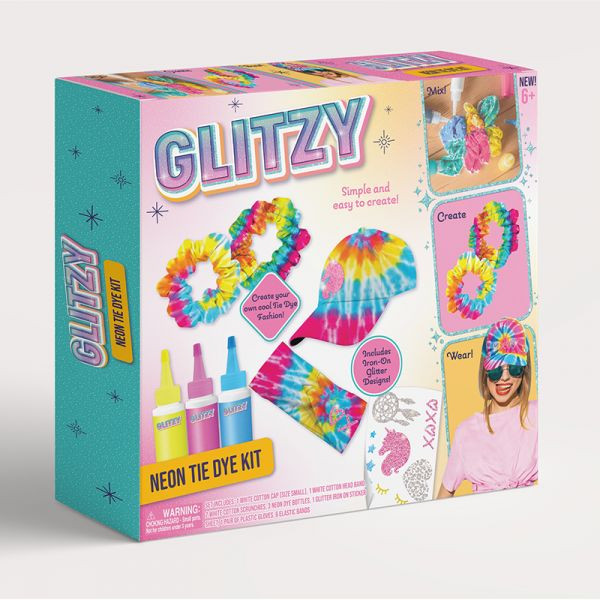 Bộ dụng cụ màu trang trí Glitzy Neon giúp bé gái trang trí phụ kiện cá nhân