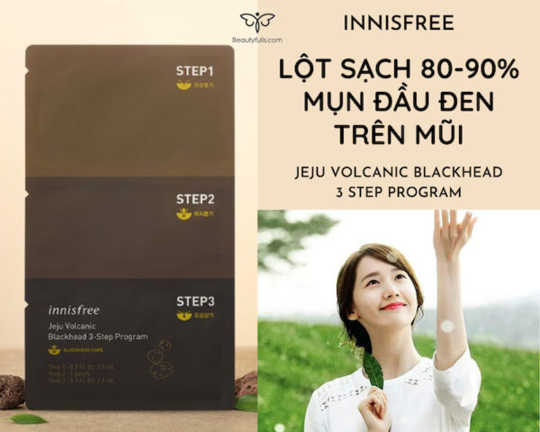 Bộ sản phẩm mặt nạ lột mụn đầu đen 3 bước Innisfree hoàn chỉnh