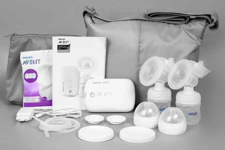 Bộ sản phẩm máy hút sữa Avent điện đôi Philips Eureka Plus cao cấp