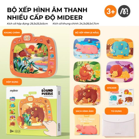 Bộ xếp hình động vật cho bé 5 tuổi phát triển tư duy