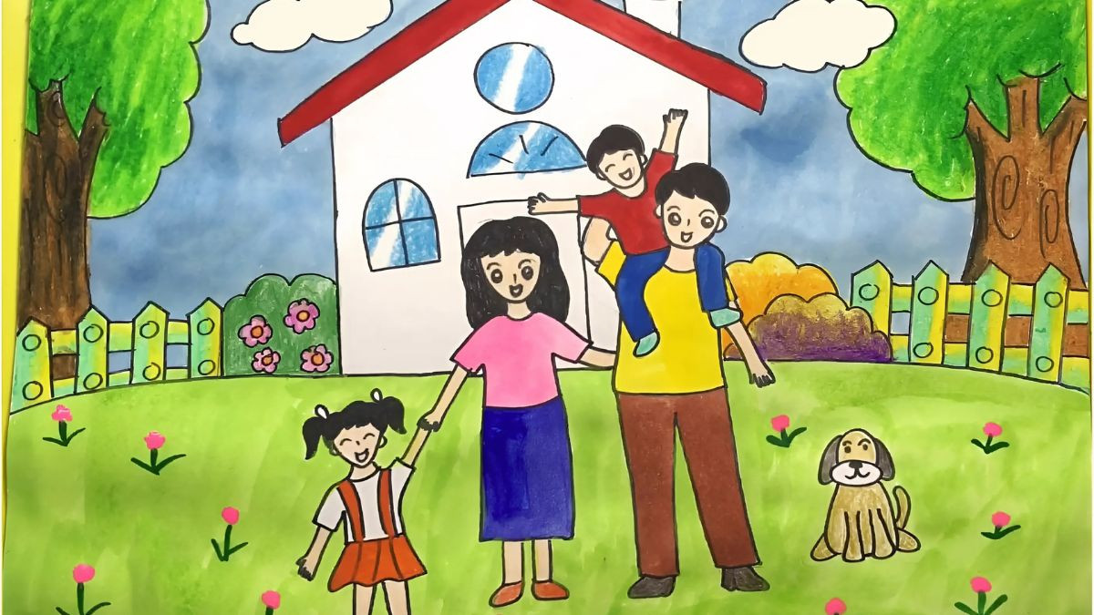 Khám phá cách vẽ tranh gia đình đẹp nhất: Từ ý tưởng đến kiệt tác nghệ thuật