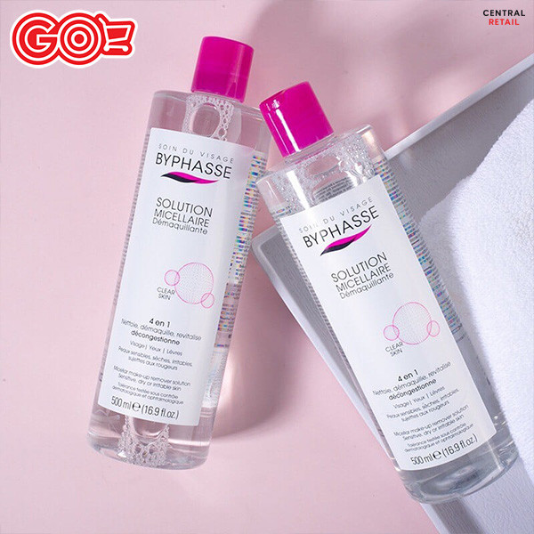 Byphasse - nước tẩy trang lành tính cho da dầu mụn nhạy cảm