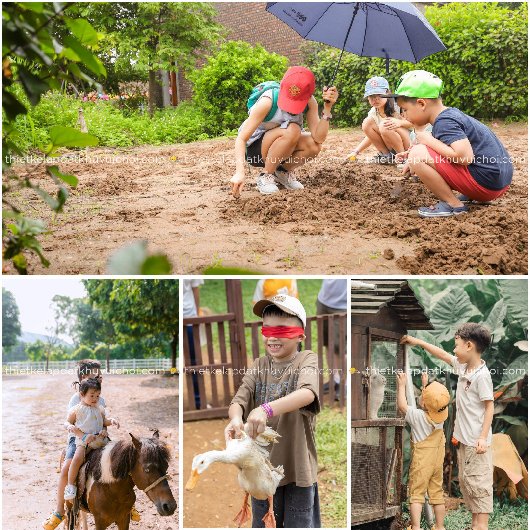 Các bé học cách vắt sữa dê tại Detrang Farm, một khu vui chơi dã ngoại giáo dục