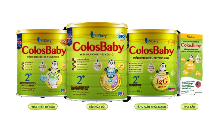 Các dòng sữa Colosbaby Gold, IQ Gold, Bio Gold giúp bé tăng cân hiệu quả