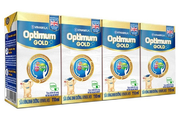 Các hộp sữa bột Optimum Gold cho bé