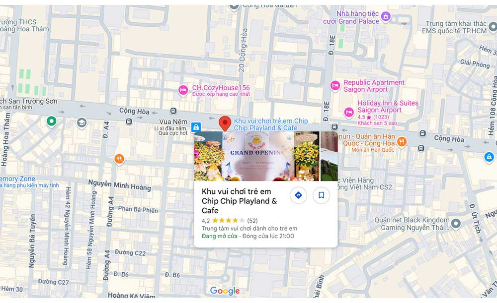 Các khu vực chơi độc đáo tại Chip Chip Playland &amp; Cafe