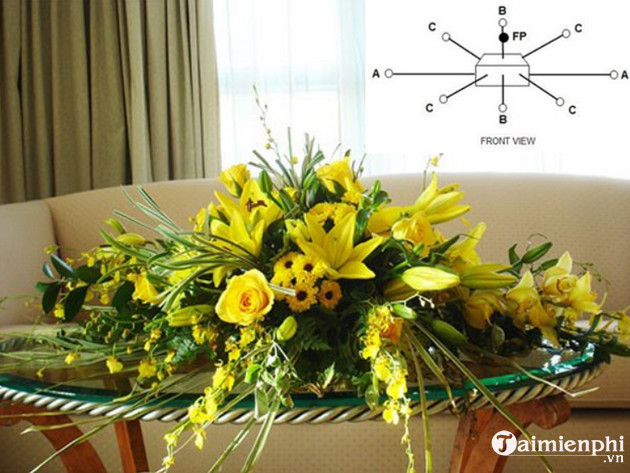 Cắm hoa kiểu ngang: Ấm cúng và sang trọng cho bàn tiệc