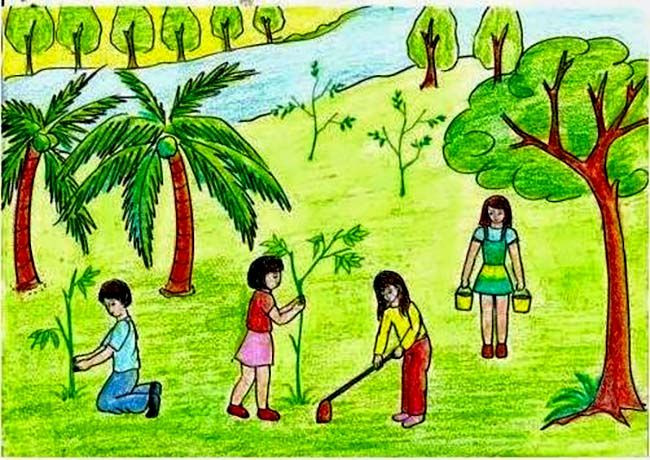 Các phong cách vẽ tranh đa dạng về cây xanh