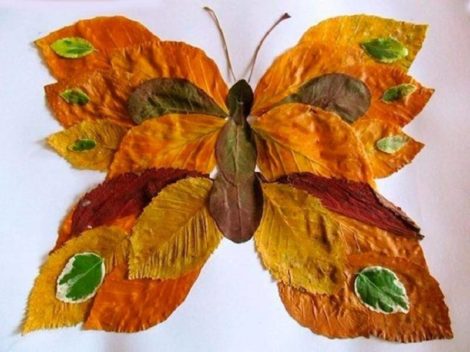 làm bướm từ lá cây khô: bướm