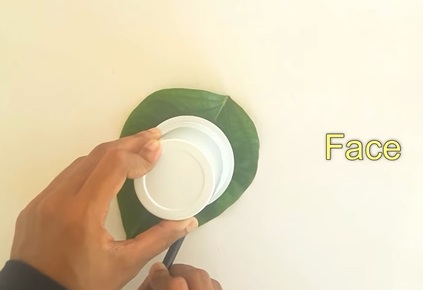 hướng dẫn làm con vật bằng lá cây: tạo hình đầu thỏ