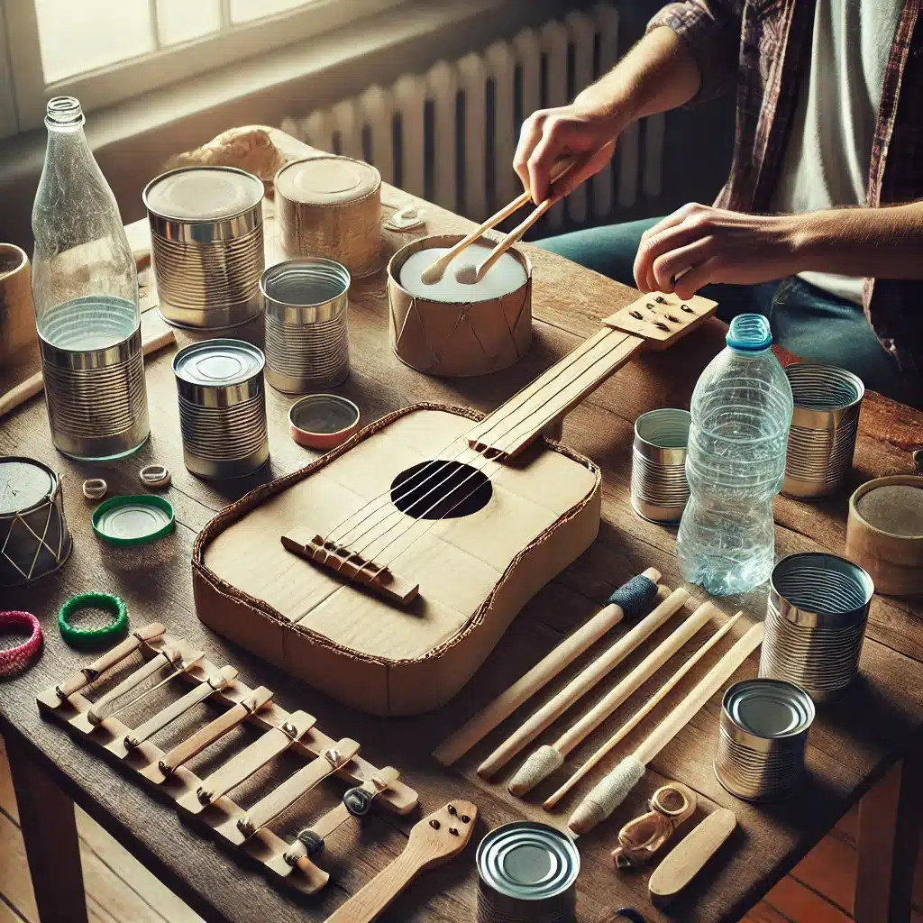 Cách làm đàn guitar mini tự chế đơn giản từ hộp giấy và dây thun