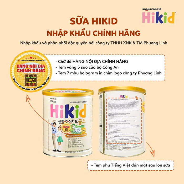 Cách nhận biết sữa Hikid chính hãng giúp bé tăng chiều cao tại thị trường Việt Nam