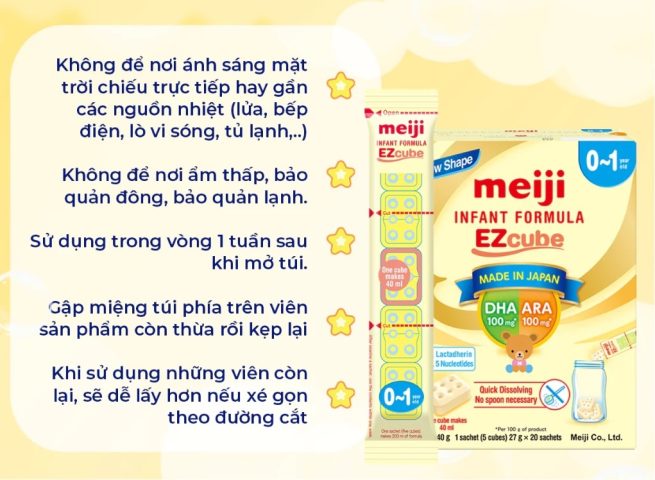 Cách pha sữa Meiji 0 1 dạng bột chuẩn chuyên gia, đảm bảo dinh dưỡng