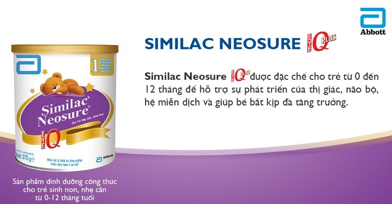 Hình ảnh sữa Similac Neosure chính hãng dành cho trẻ sinh non nhẹ cân