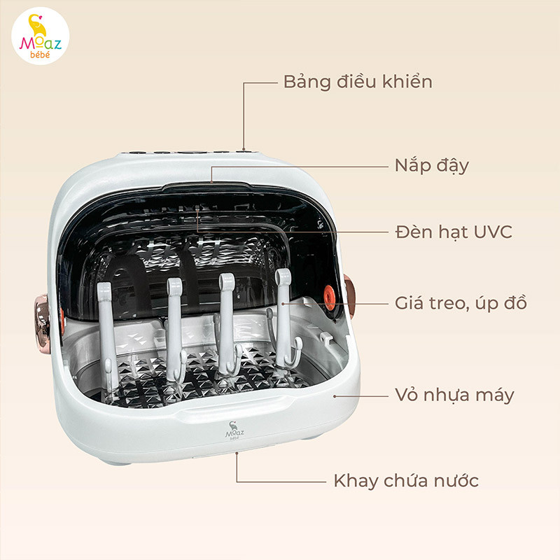 Cấu tạo chi tiết máy sấy khô tiệt trùng bình sữa Moaz BéBé MB-044