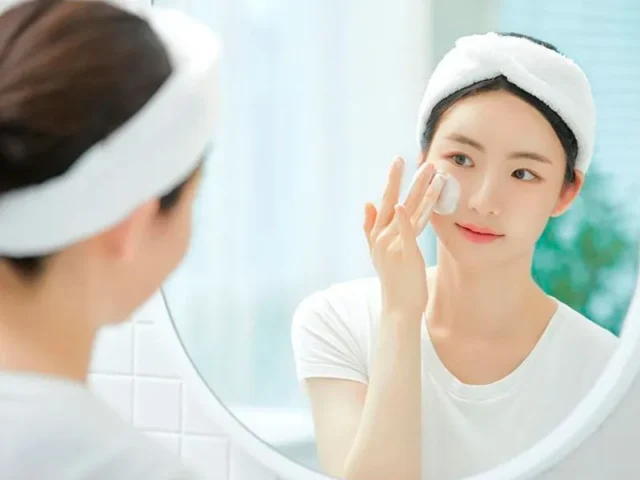 Quy trình chăm sóc da mặt buổi sáng với các sản phẩm làm sạch, dưỡng ẩm và chống nắng hiệu quả