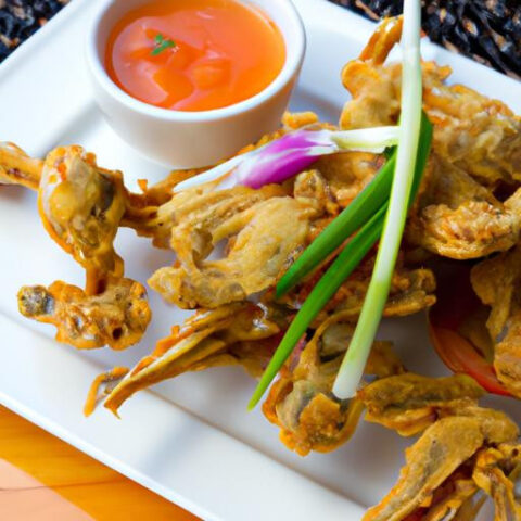 Chân ếch chiên giòn ăn kèm cháo ếch cho người lớn