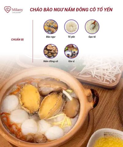 Cách nấu cháo bào ngư nấm đông cô tổ yến cho bé khỏe mạnh