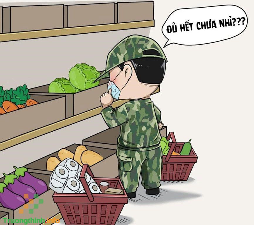 Chú bộ đội đi chợ giúp dân đáng yêu