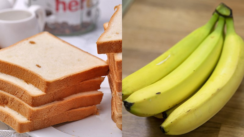 Chuẩn bị nguyên liệu làm cháo bánh mì chuối thơm ngon cho bé