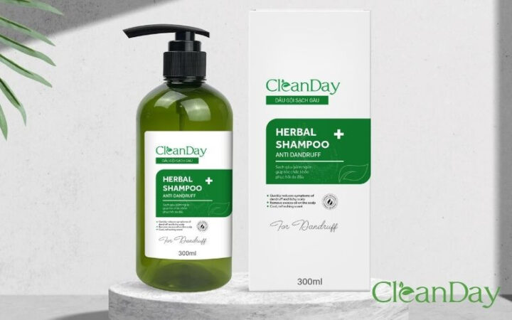 CleanDay - dầu gội thảo dược trị gàu với công thức kép, kết hợp hoạt chất và chiết xuất thiên nhiên