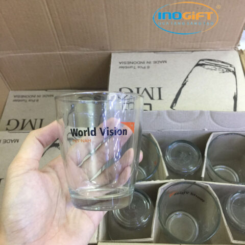 bộ bình cốc thủy tinh in logo 02 quà tặng 8 3 dưới 200k