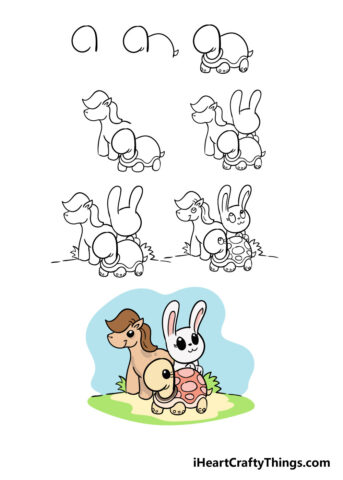 Cute Animals in 8 steps - Hướng dẫn chi tiết cách vẽ động vật đơn giản gồm 9 bước cơ bản