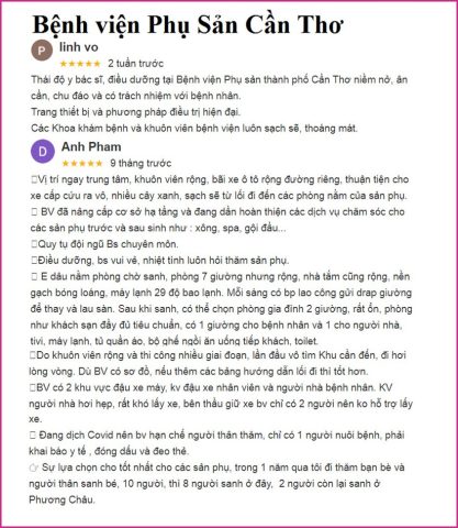 Review Bệnh viện Phụ sản Thành phố Cần Thơ Mới Nhất