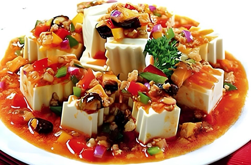 Đậu hũ non sốt cay nồng thơm lừng