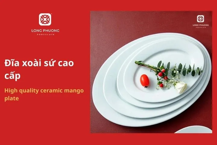 Đĩa xoài sứ cao cấp