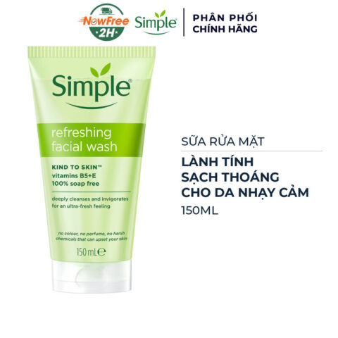 Top 10 sữa rửa mặt tốt nhất hiện nay - Simple Refreshing Facial Wash