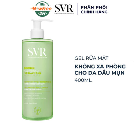 Top 10 sữa rửa mặt tốt nhất hiện nay - SVR Sebiaclear Gel Moussant