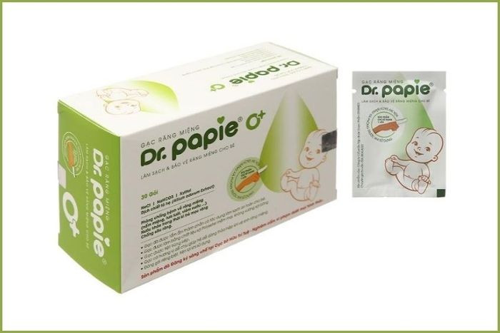 Gạc răng miệng dành cho bé Dr.Papie, hộp 30 gói, hỗ trợ vệ sinh tai mũi họng ở Biên Hòa