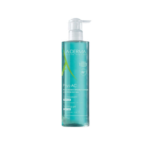 Gel rửa mặt dược mỹ phẩm Pháp A-Derma Gel Moussant Purifiant Phys-Ac 400ml làm dịu và phục hồi da mụn nhạy cảm.
