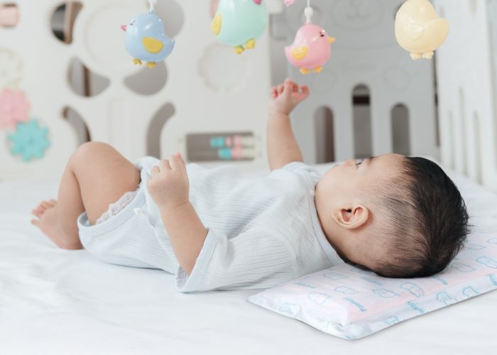 Gối Oval seebaby.vn cho trẻ sơ sinh nâng đỡ êm ái đầu cổ bé