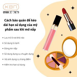 Hạn sử dụng sau khi mở nắp của mỹ phẩm